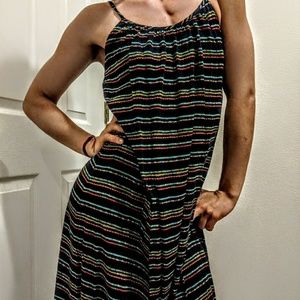 Vibrant striped maxi dress